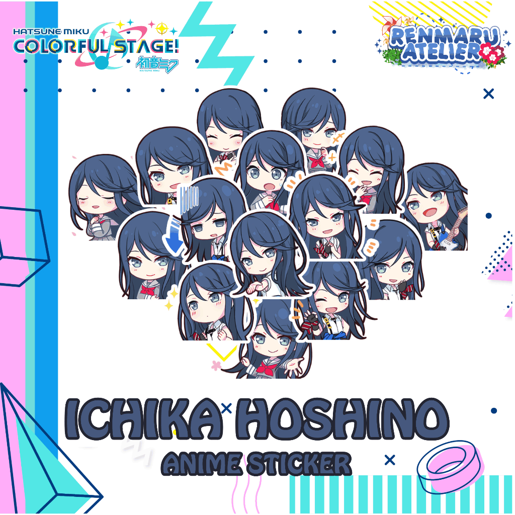 Stiker Anime Game Project Sekai ICHIKA HOSHINO | Stiker Laptop HP
