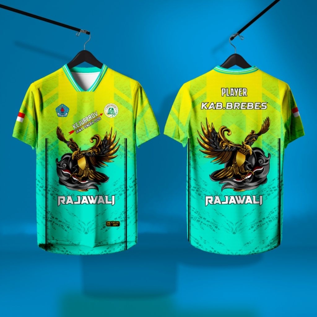 Kaos Jersey Voli Full Printing Tambah Nama Nomor Logo Sponsor