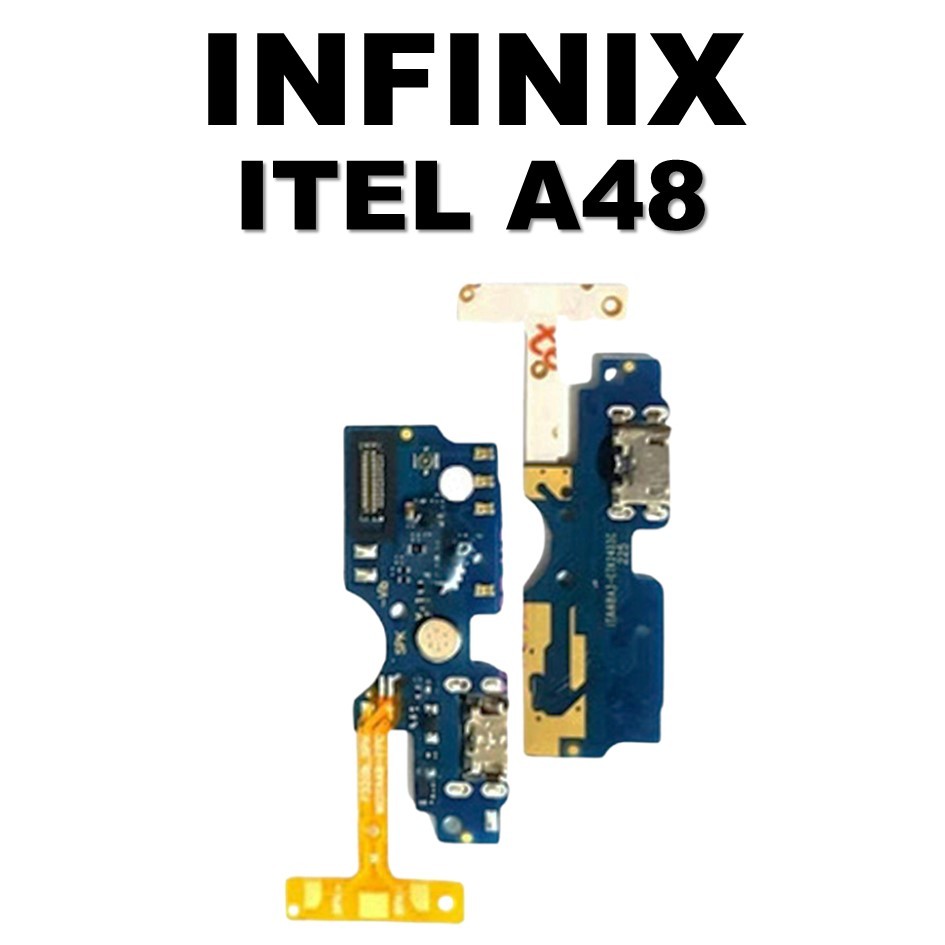 PCB PAPAN CONEKTOR CAS INFINIX ITEL A48 + MIC ORIGINAL 100%