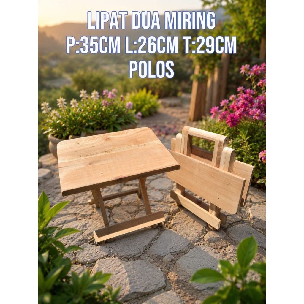 meja ngaji lipat dua miring polos rekhal meja lipat meja belajar