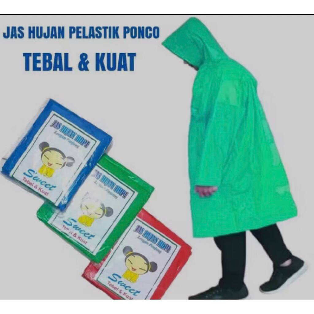 Jas Hujan Sweet,Jas Hujan Murah Jas Hujan Plastik sekali pakai ,Jas Hujan Plastik Ponco,Jas Hujan At