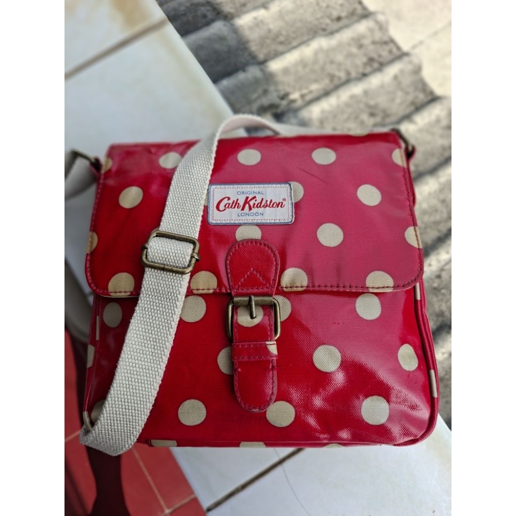 tas selempang slingbag cath kidston polkadot