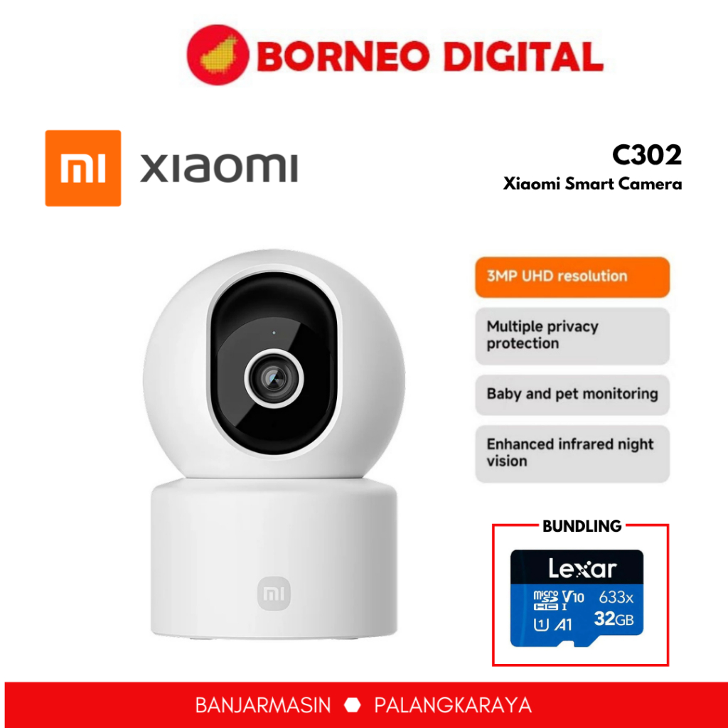 Xiaomi CCTV C302 Smart Camera IP CAM Mi Kamera CCTV 360°