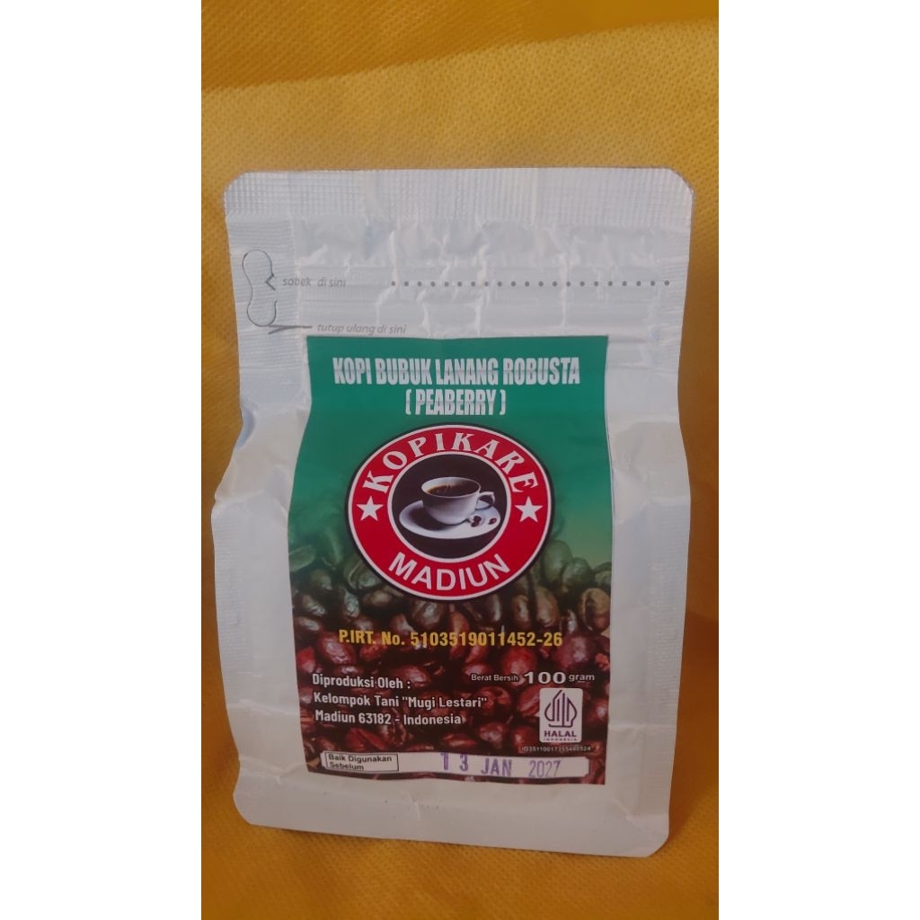 KOPI KARE (Kopi bubuk lanang Robusta / peaberry)