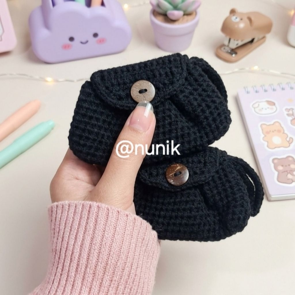 dompet koin rajut handmade