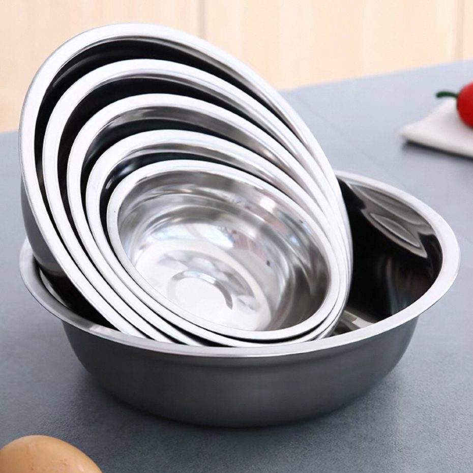 Mangkuk Stainless Tebal Anti Panas | Baskom Stainless Tahan Karat Serbaguna