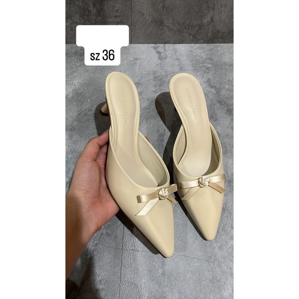 Charles & Keith Flat Shoes - Cream (100% Original)
