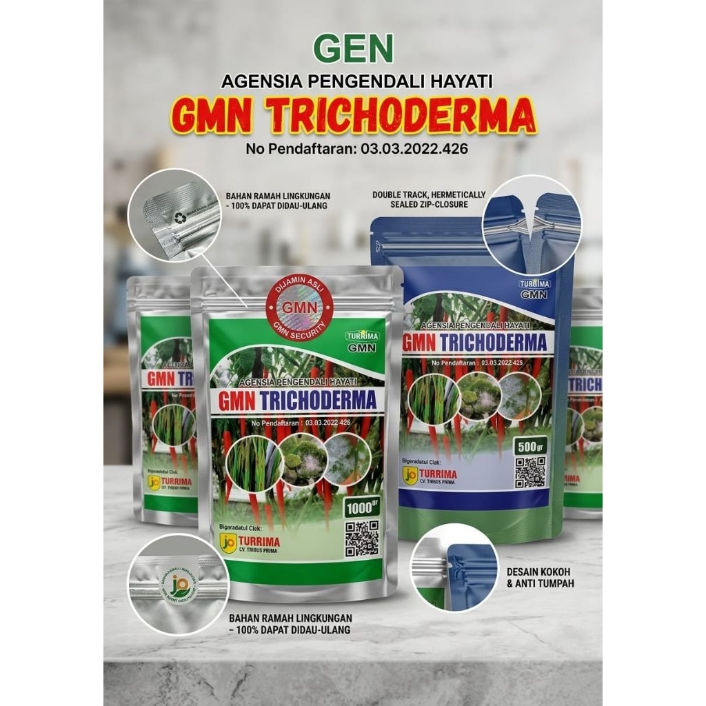 TERLARIS  Tricoderma Kocor, Tricoderma Murni Isi 500gram