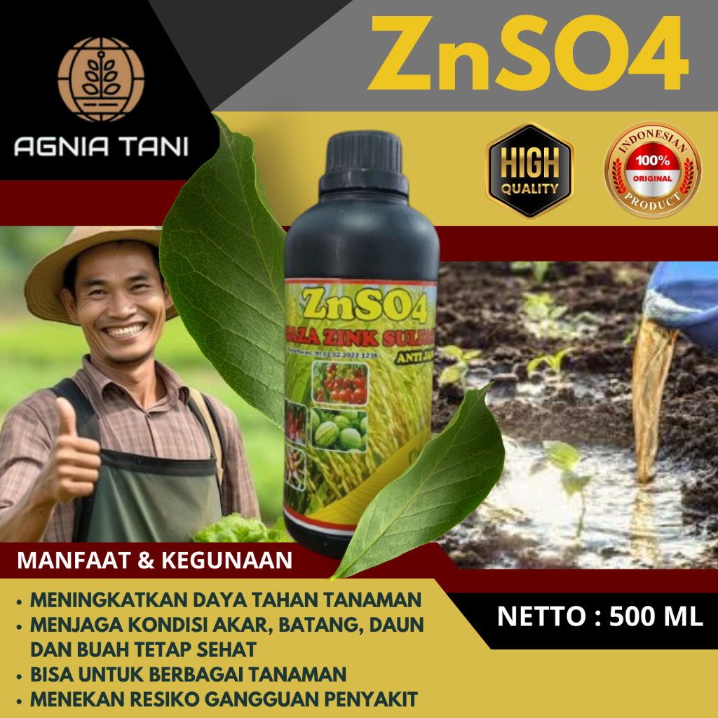 ZNSO4 GAZA Original 500ml - Pupuk Zinc Sulfate Cair Paling Ampuh