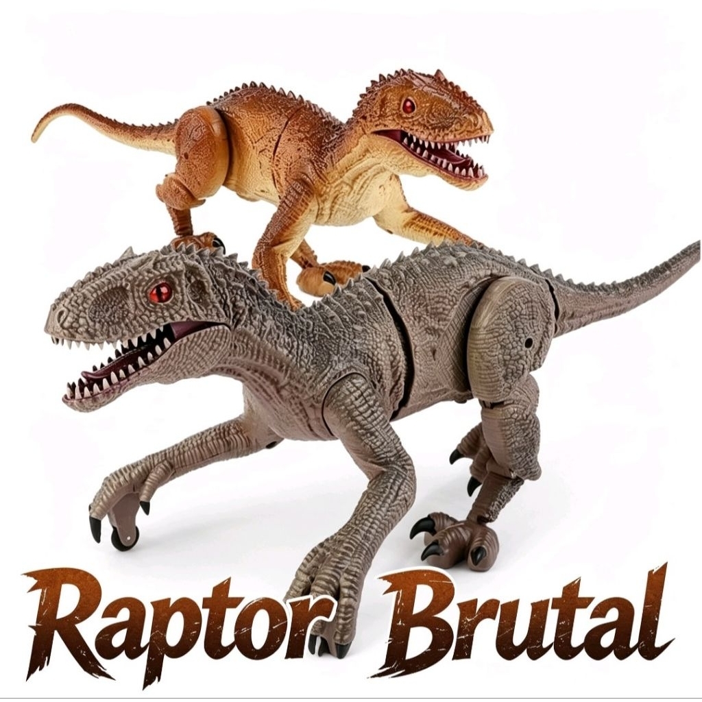Mainan Remote Control Robot Dino Elektrik RC Dino Raptor Brutal