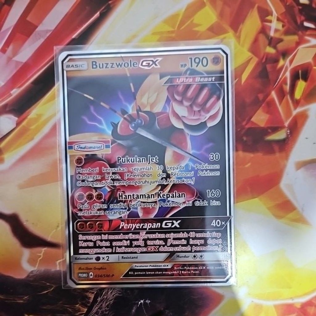 kartu pokemon tcg indonesia Buzzwole GX 034 /SM-P promo indomaret