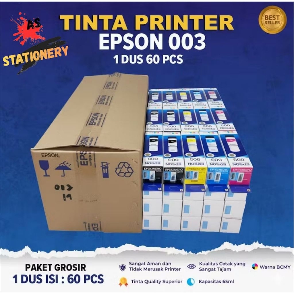 TINTA EPSON 003 REFFIL L SERIES 1DUS ISI 60PCS