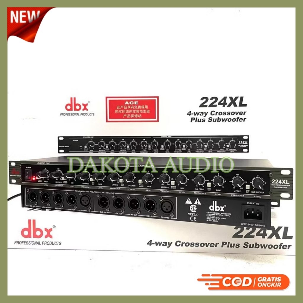 Crossover dbx 224 xl Sub Dus Putih 4 way stereo Dbx 224xl Subwoofer DBX 224 XL sub crossover 224xl