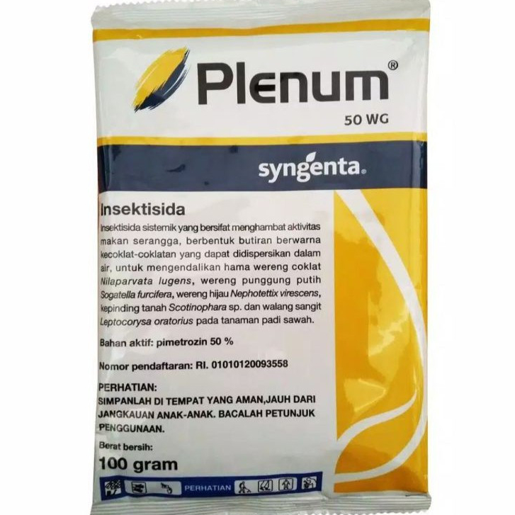 INSEKTISIDA PLENUM 50 WG 100 Gram - Obat Hama Wereng Coklat dan Kutu Kebul Padi Cabai - Original Syn