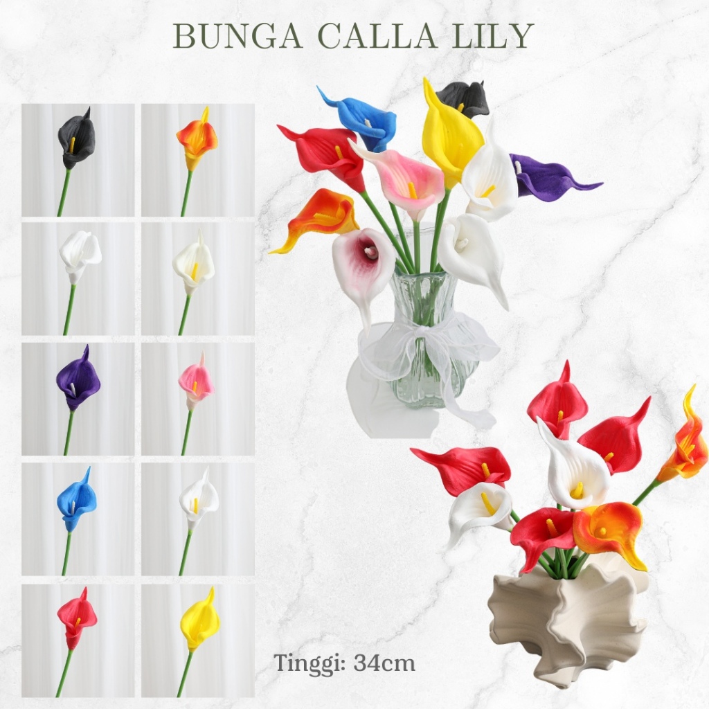Bunga Artificial Flower Bunga Calla Lily Flower Bouquet Buket Dekorasi Calla Lili Lily