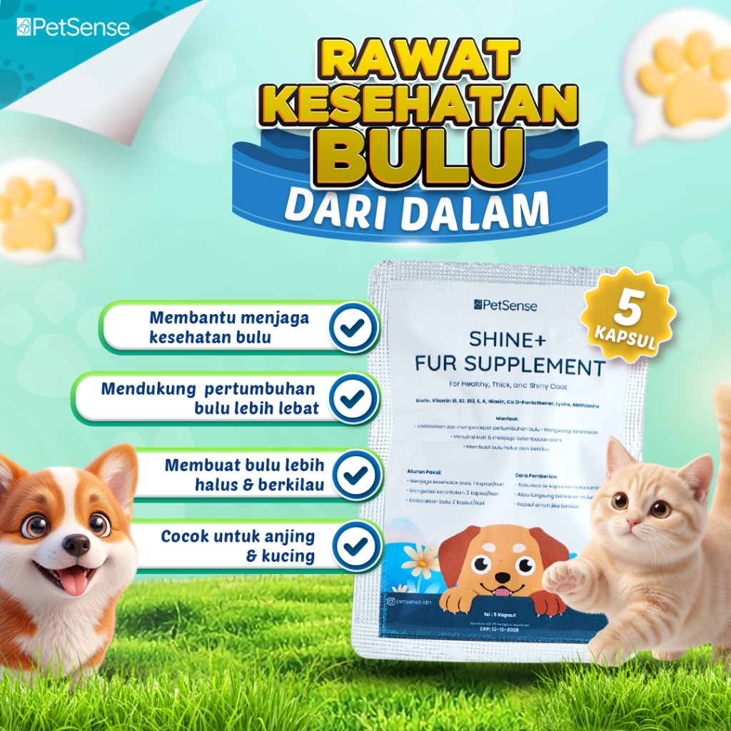 vitamin bulu kucing & anjing/vitamin kesehatan bulu pet/suplemen bulu kucing/vitamin bulu rontok kuc