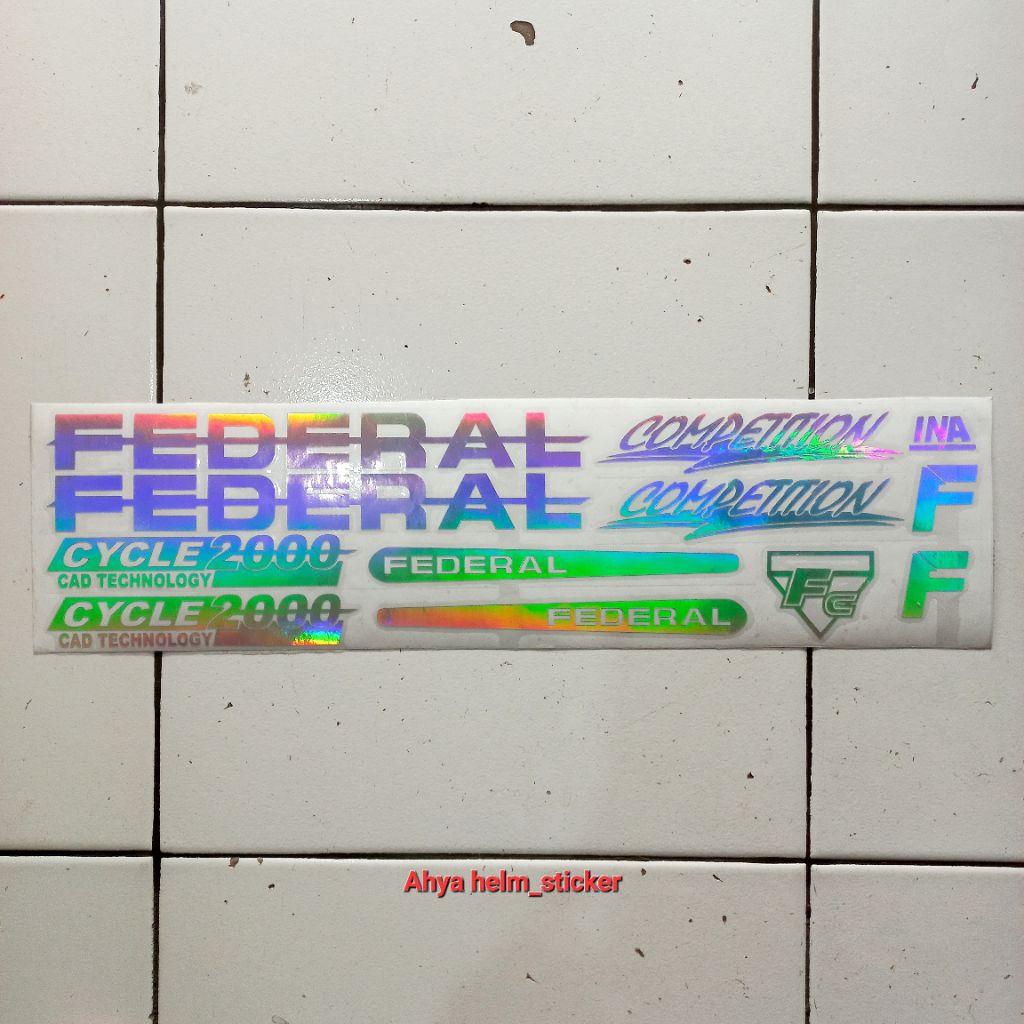 Cutting sticker sepeda FEDERAL COMPETITION ALOY
