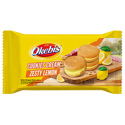 Okebis Cookies Cream 170 gram All Varian Rasa - Kukis Lapis Krim Instan Ina Food (Chocomalt / Vanill