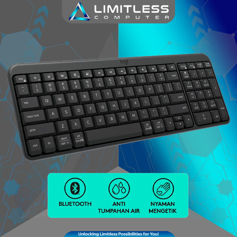 Logitech K250 Bluetooth Numeric Pad Compact for Windows Mac Wireless Keyboard Garansi Resmi