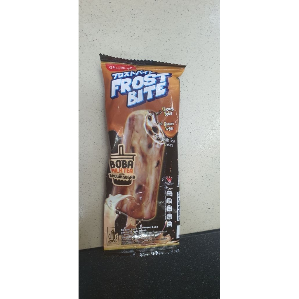 Glico Wings Frost Bite Es Susu Boba Milk Tea with Brown Sugar 60ml