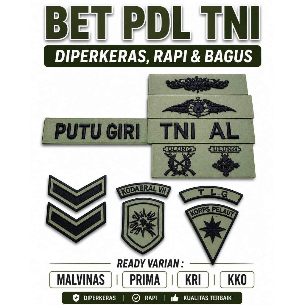 BREVET PDL TNI AL & MARINIR + NAMA BORDIR