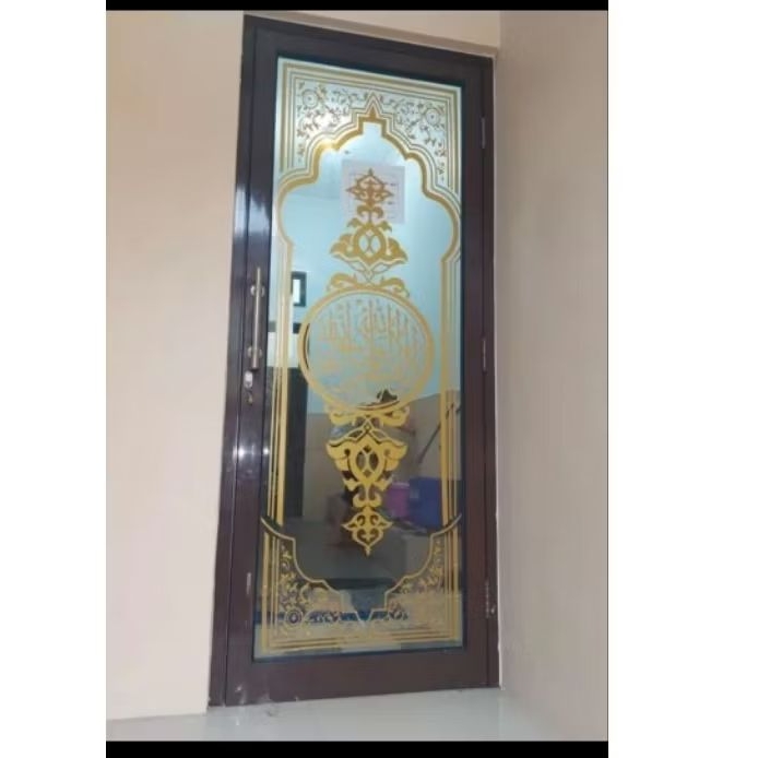 Cutting stiker kaligrafi pintu masjid Custom ukuran