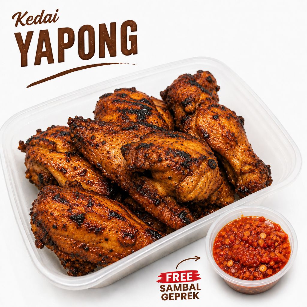 Ayam panggang frozen 1 ekor (1000gram) free sambal geprek