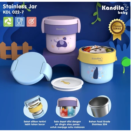 KANDILA BABY STAINLESS JAR 450ML KDL 022-7 KOTAK BEKAL MAKANAN UNTUK ANAK/ MANGKUK SUP ANAK STAINLES