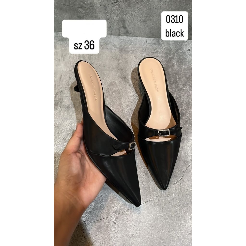 Charles & Keith Flat Shoes - Black (100% Original)