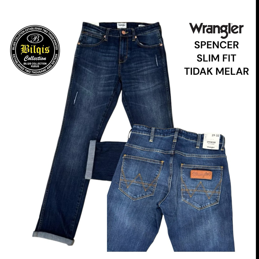 celana jeans panjang wrangler pria original SPENCER // SLIM STRAIGHT