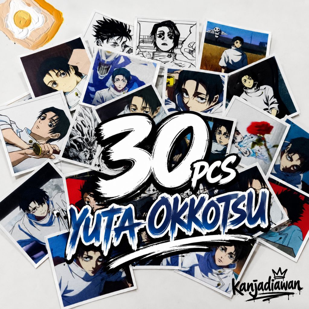 Stiker Yuta Okkotsu Jujutsu Kaisen 30 pcs Sticker Anime JJK YUTA OKKOTSU