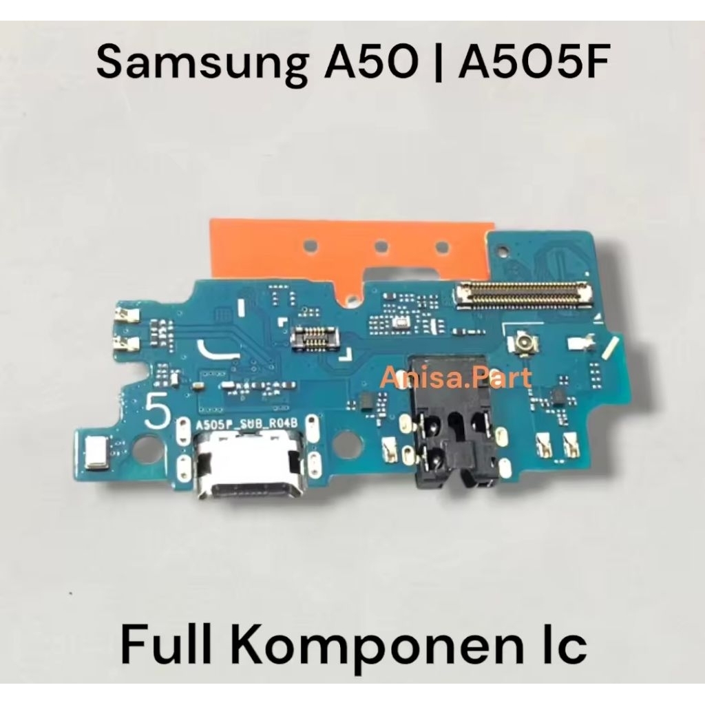 Papan Cas Konektor Cas Samsung A50 A505F Original Full Komponen Ic Board Charger Papan Cas Konektor 