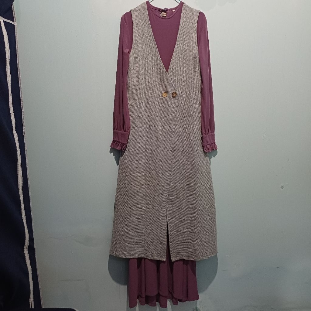(PRELOVED) Set gamis outer