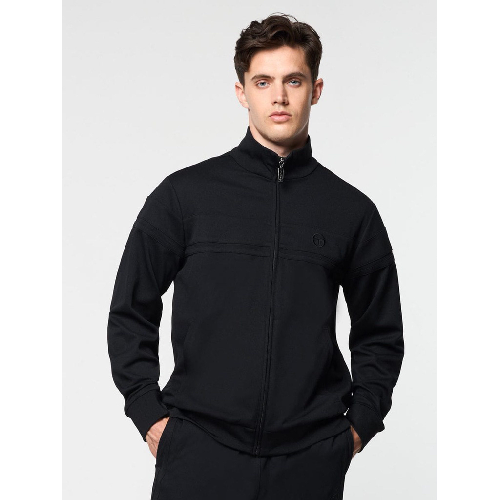 Sergio Tacchini Damarino Tracktop Jacket In Full Black