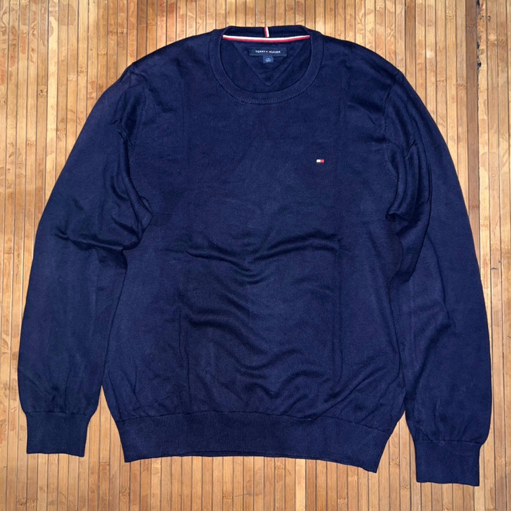TOMMY HILFIGER RAJUT DARK NAVY LINE SELVEDGE KNITWEAR