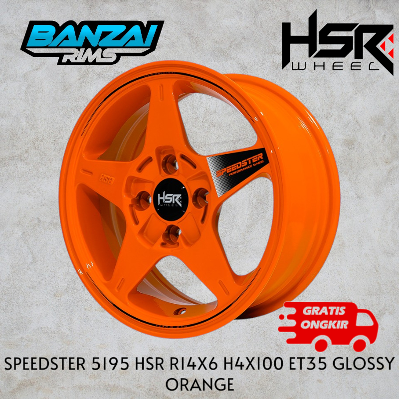 velg mobil hsr speedster ring 14 pcd 4x100 velg mobil model spoon velg mobil r14 murah