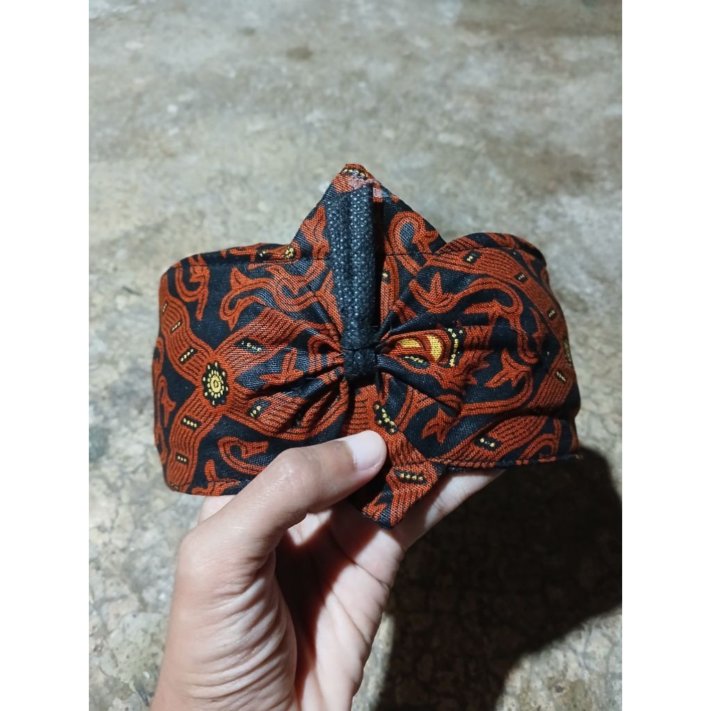 udeng iket blangkon batik jogja warna cokelat dewasa all size