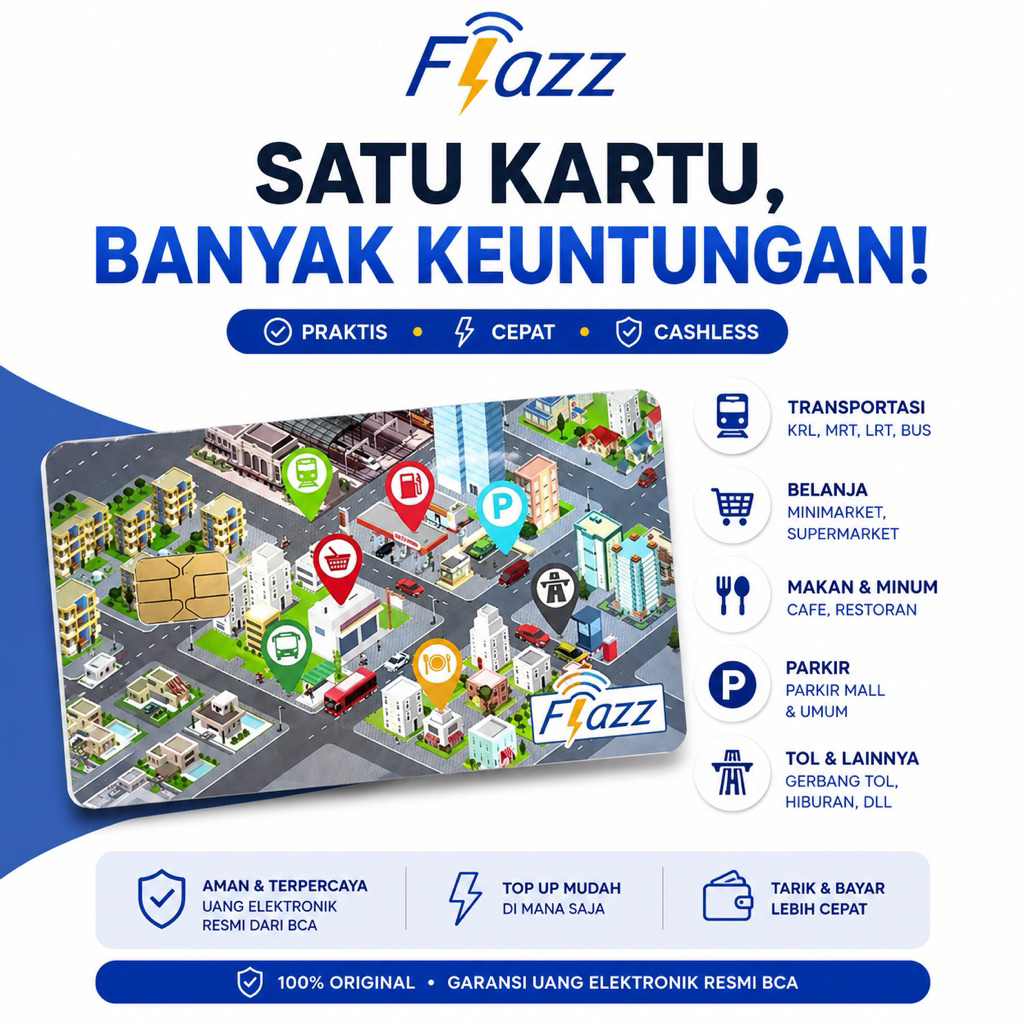 FLAZZ BCA GEN 2 READY STOCK | KARTU EMONEY BCA | FLAZZ BCA DA TONGKAT | KARTU FLAZZ SUPORT NFC