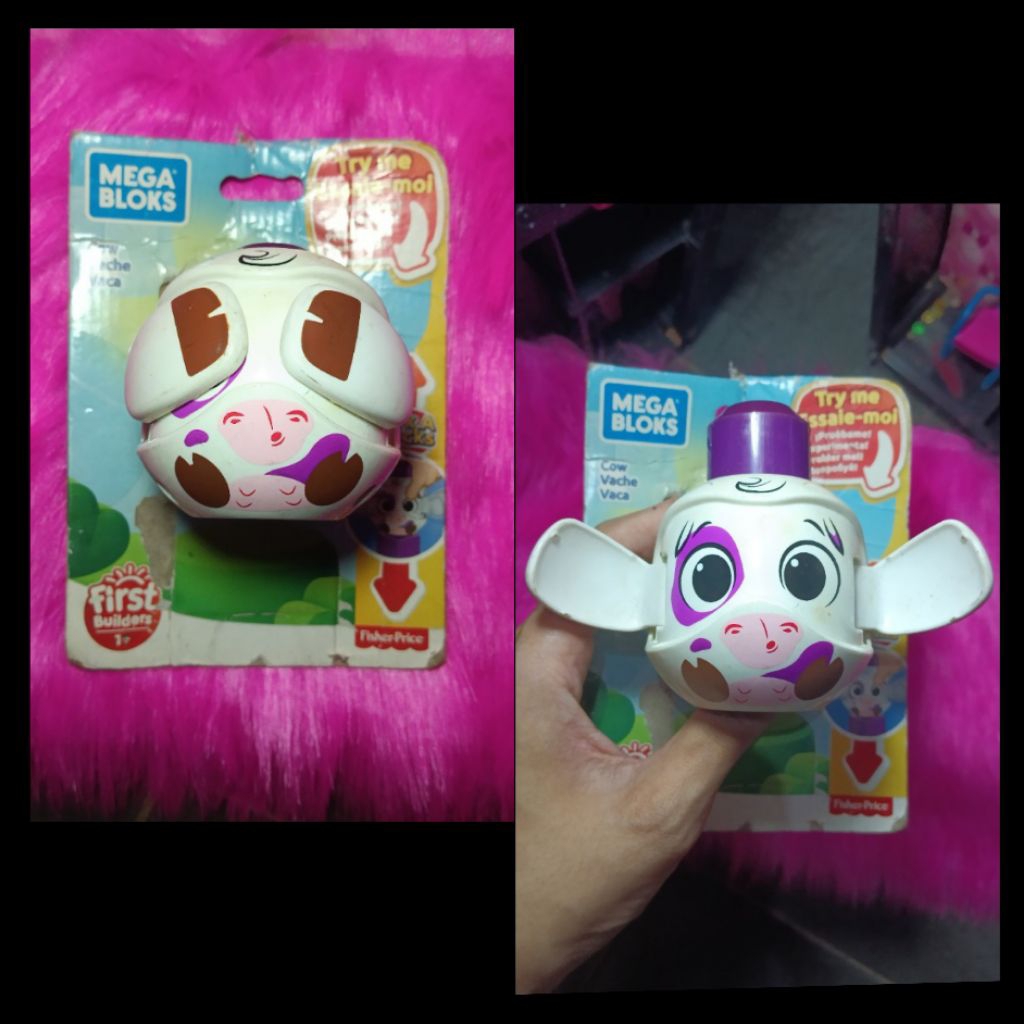 Mega Bloks First Builders Peek A Blocks Figur Sapi (Rijek box)