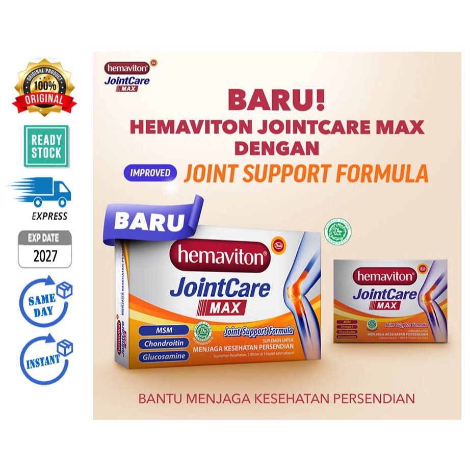 (Strip isi 10) Hemaviton JointCare MAX Supplement Sendi Joint Care Vitamin Sendi