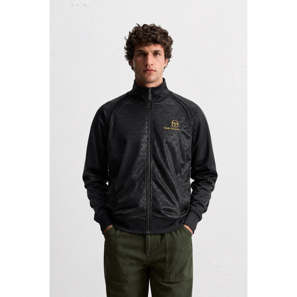 Sergio Tacchini Ghibli Mono Tracktop Jacket In Black