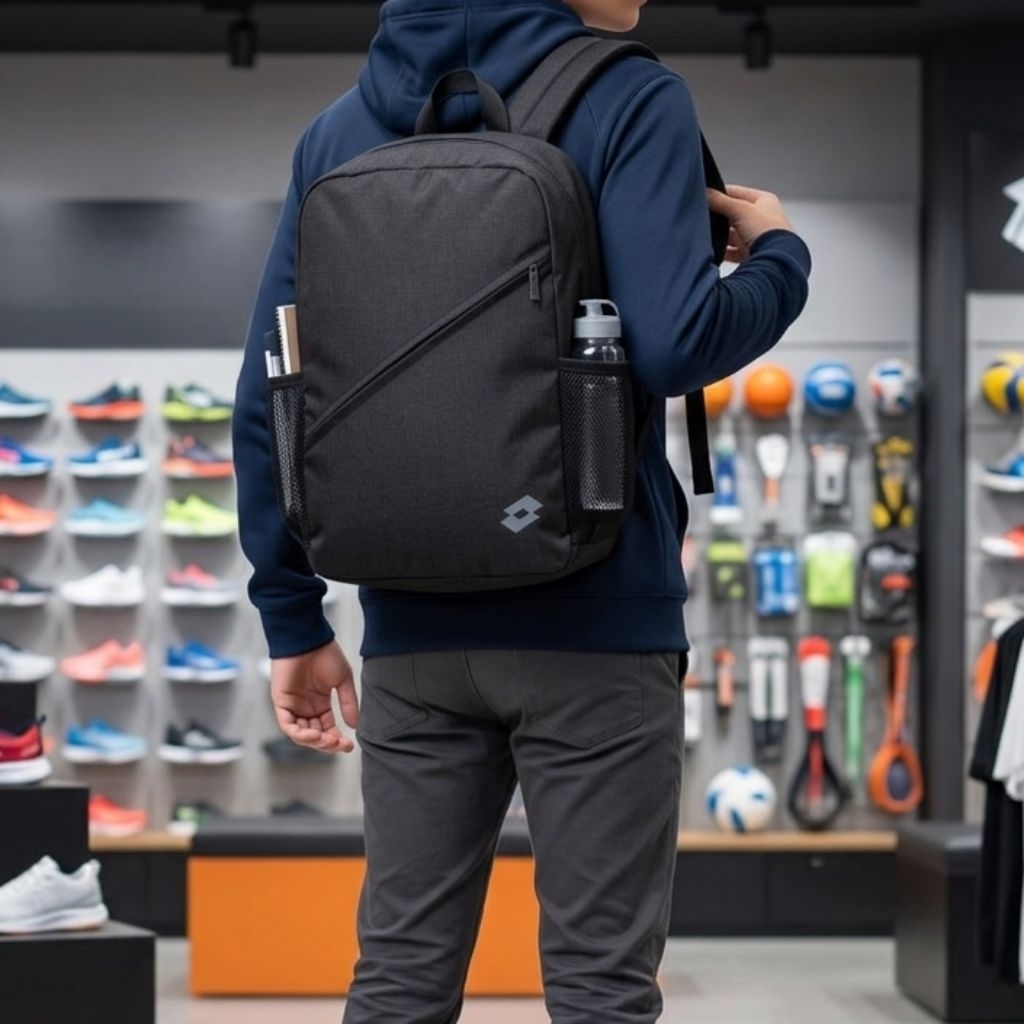 Tas Ransel Lotto ORIGINAL ERAGO Backpack Unisex Black