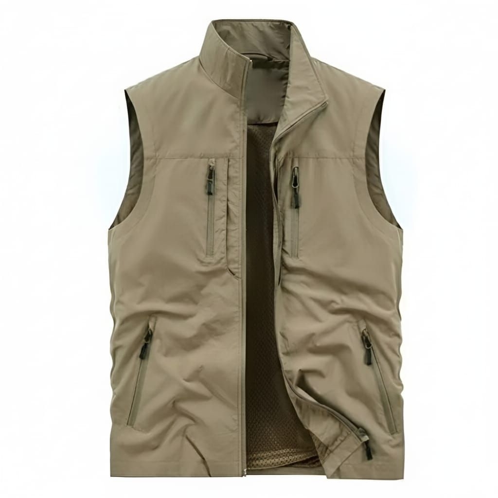 Jaket Rompi Vest Pria 4 Saku Casual Taslan Tebal Original
