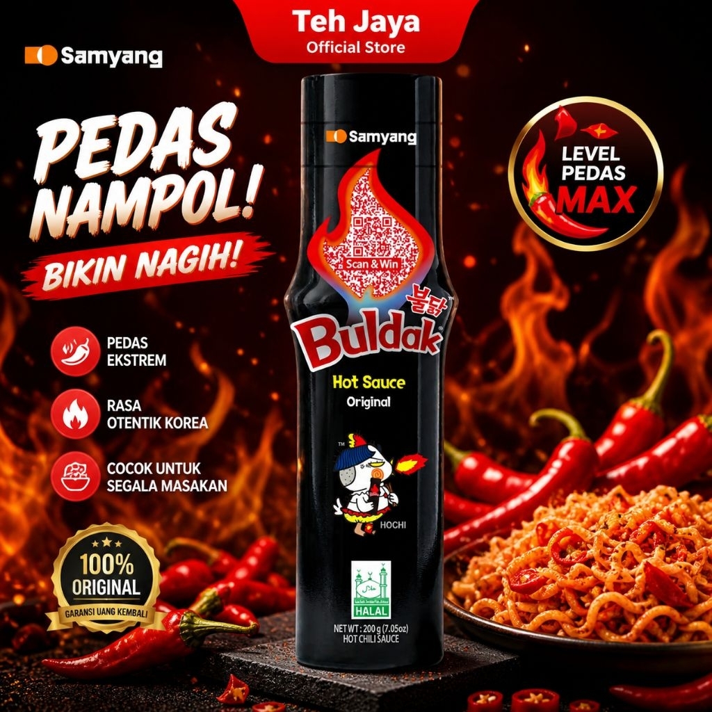 Saus Samyang - Buldak Saos pedas level max - saus mie pedas Samyang