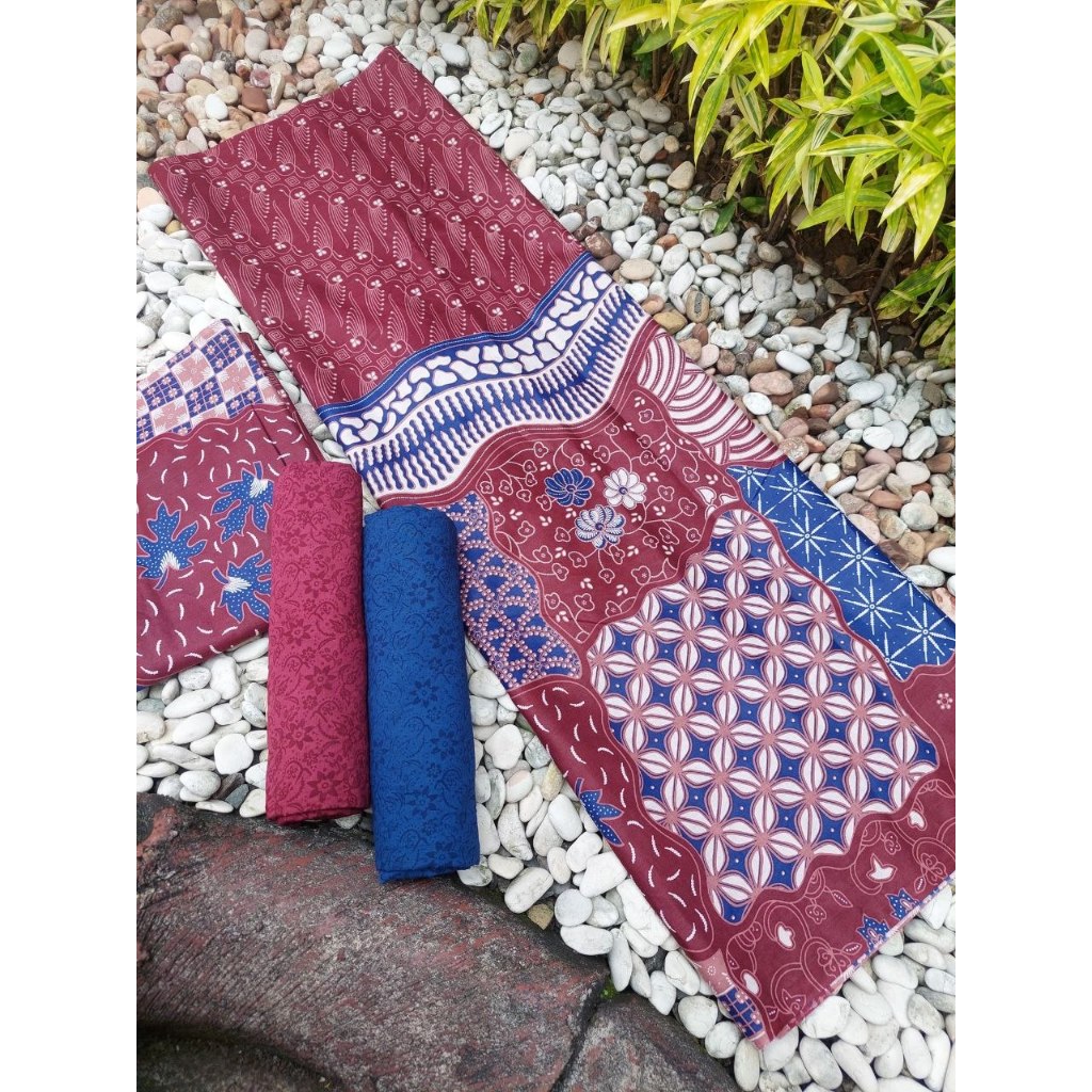 KAIN BATIK / BAHAN KATUN / MOTIF KOTAK SENO / BATIK COUPLE / ATASAN BATIK