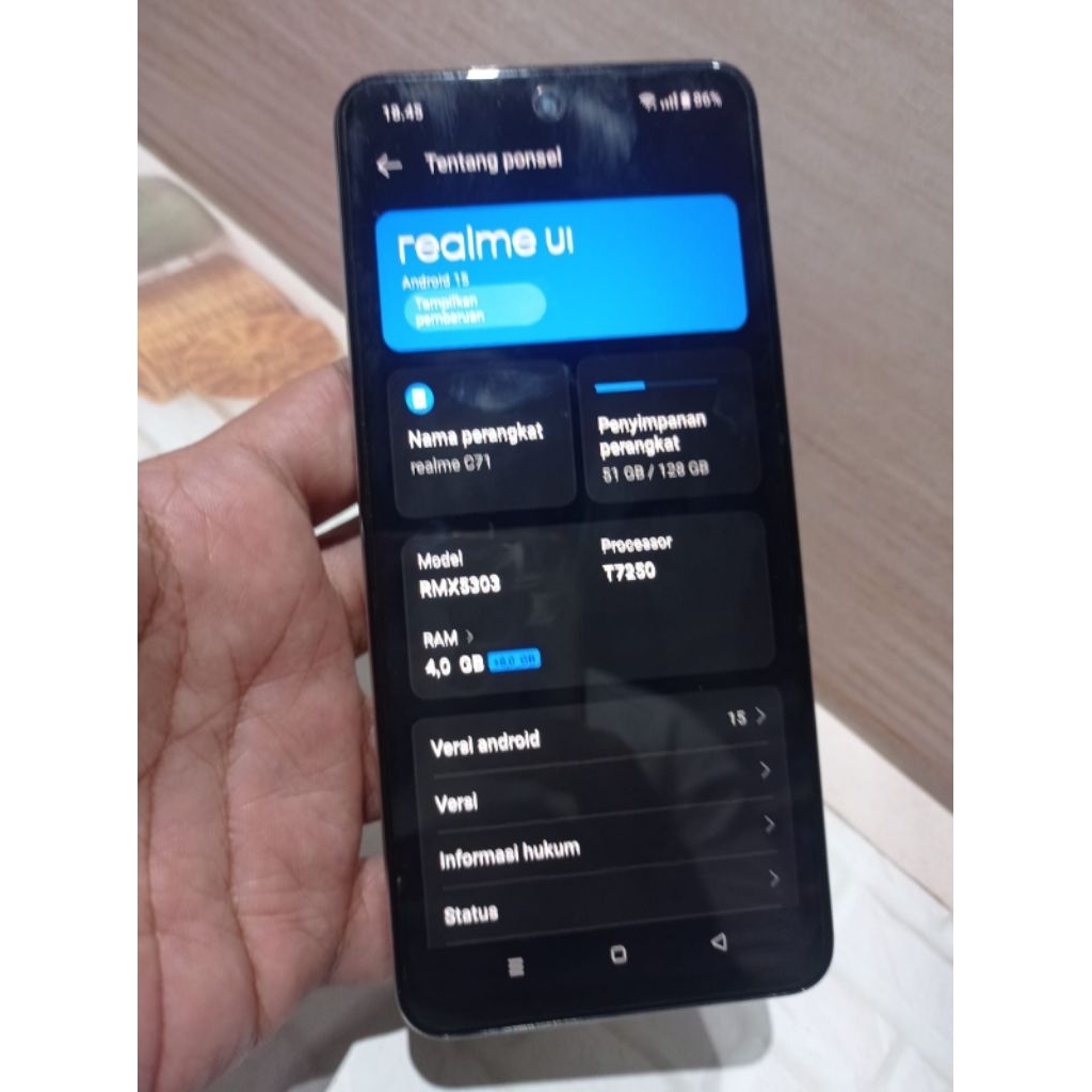 HP Realme C71 4+128 GB NFC Second Mulus