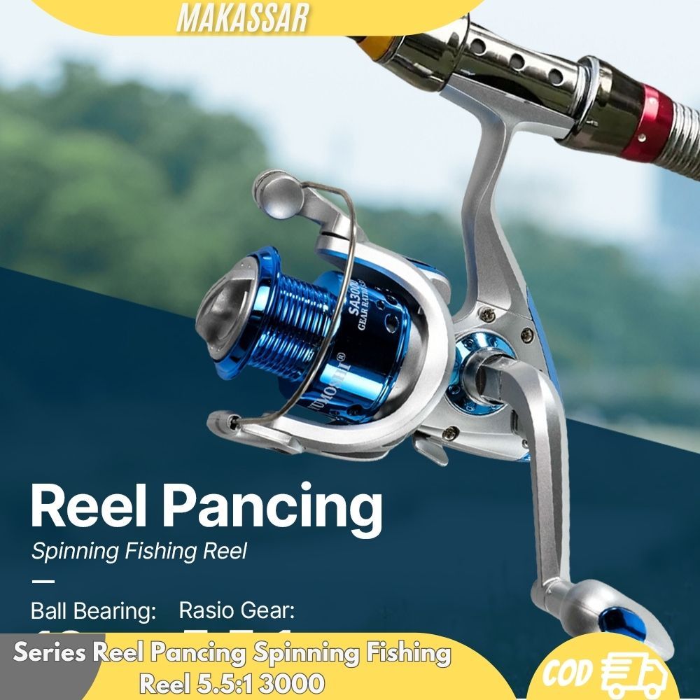 Series Reel Pancing Spinning Fishing Reel 5.5:1 3000/reel spinning anti karat halus dan kuat