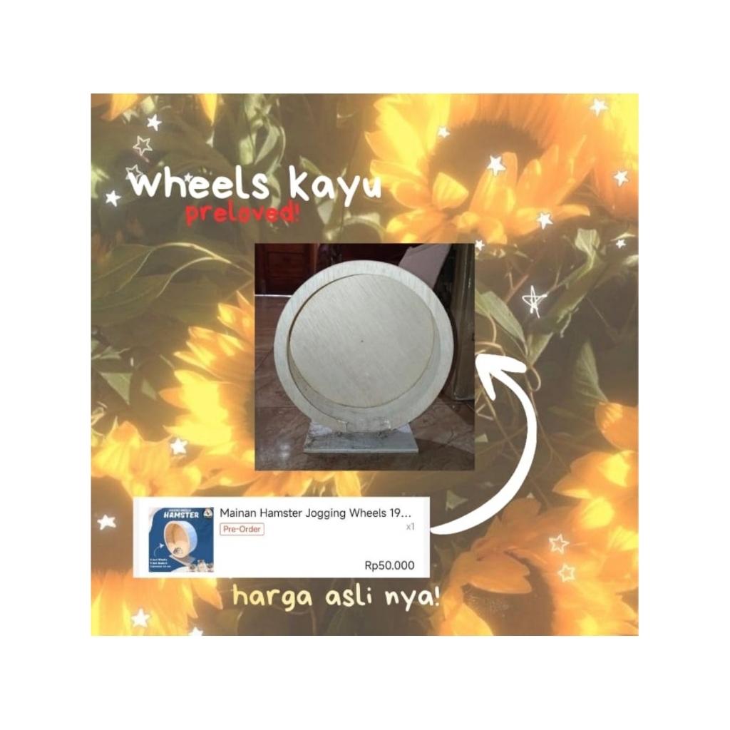 wheels kayu hamster || preloved barang hamster