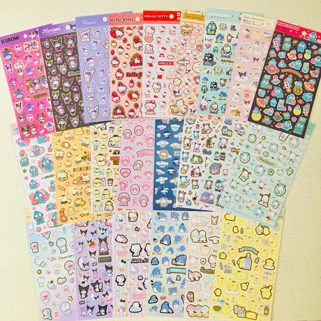 sticker sanrio daiso jepang