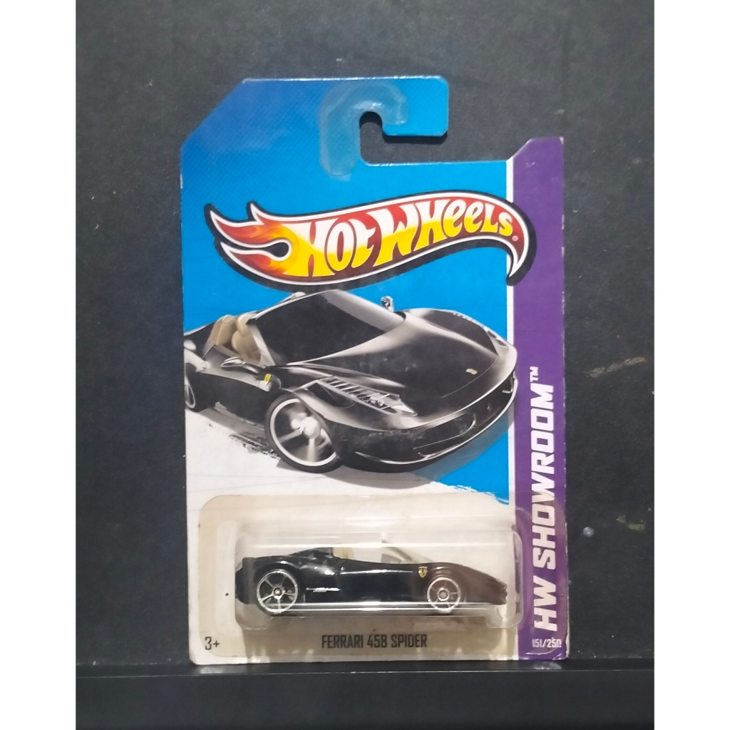 2012 Hot Wheels Ferrari 458 Spider Hotwheels Black